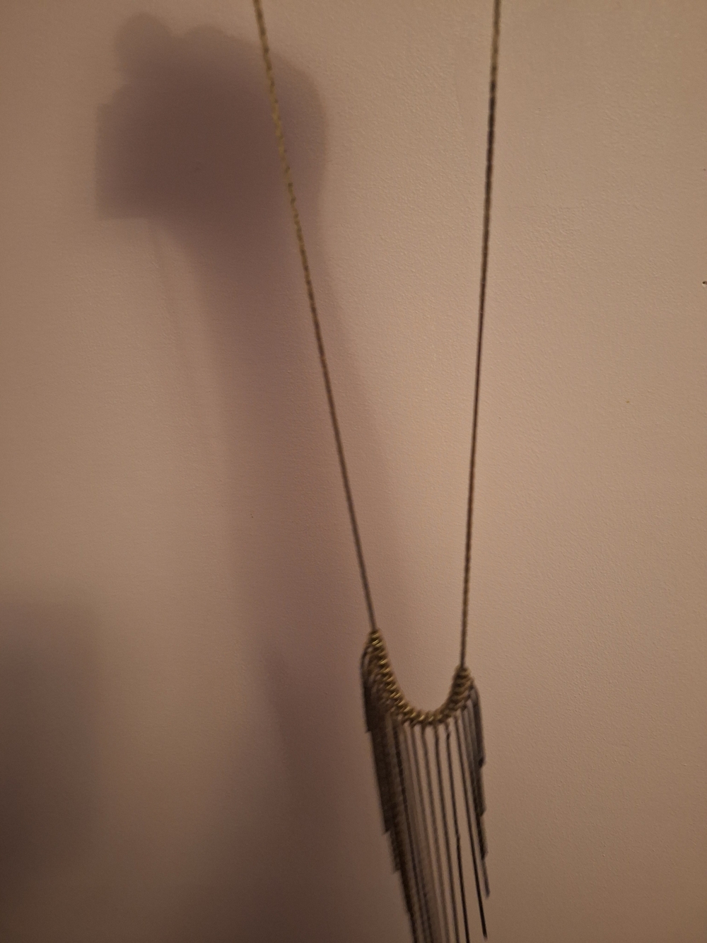 NWT Saks Fifth Avenue Gold-Tone Fringe Drop Necklace. - Picture 4 of 5